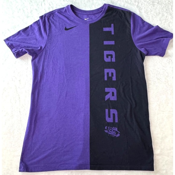 Nike Other - LSU Tigers Nike Tee shirt Adult large‎ Colorblock purple Y2K  football USA made